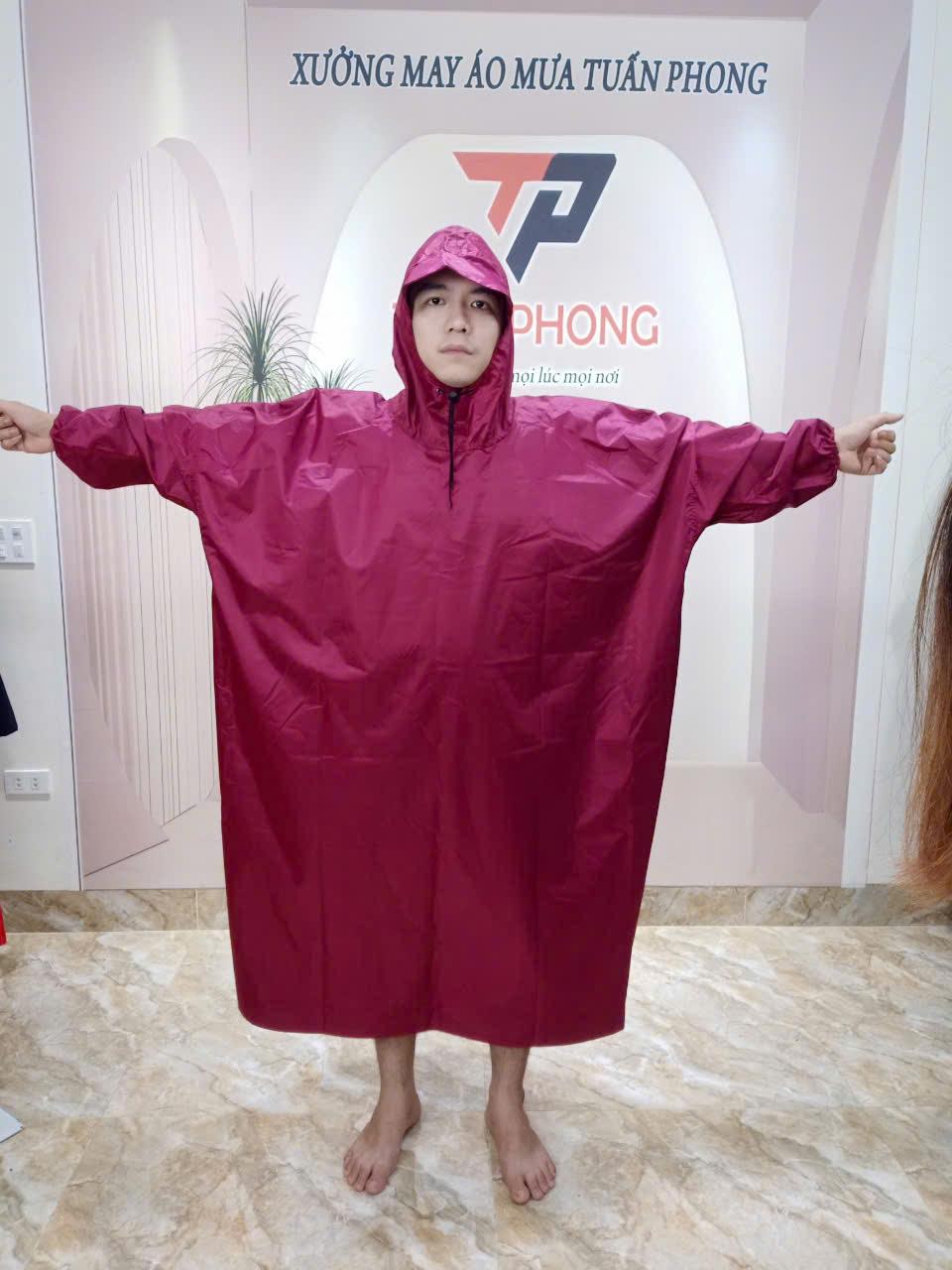 Áo mưa bít ( Tuấn Phong) thiết kế rộng đeo balo thoải mái chống thấm nước cực tốt