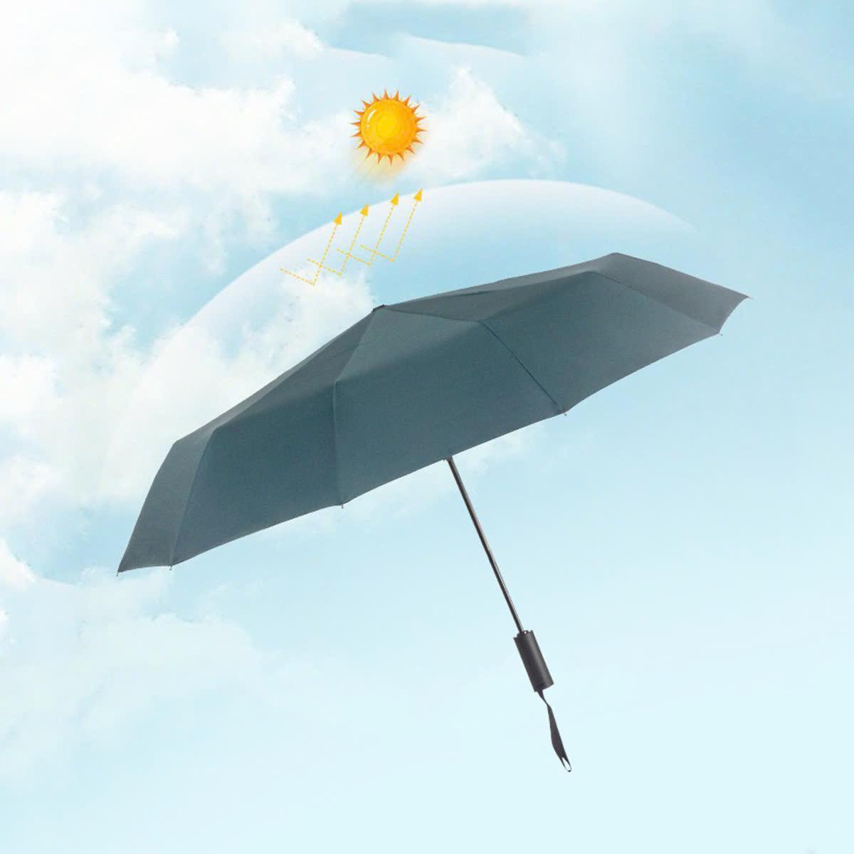 Ô Dù Che Mưa Che Nắng 10 Nan Xương Gấp Gọn 3 Đoạn Mở Tự Động Chất Liệu Vải Dù Chống Tia UV Tán Rộng TP1380