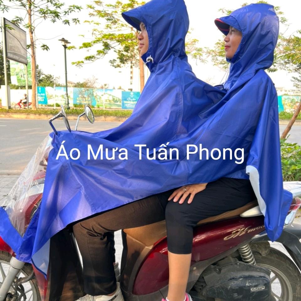 Áo mưa cánh dơi 2 đầu (81-2G) có kính chất liệu vải dù vân tổ ong cao cấp chống thấm mưa tốt (Tuấn Phong)