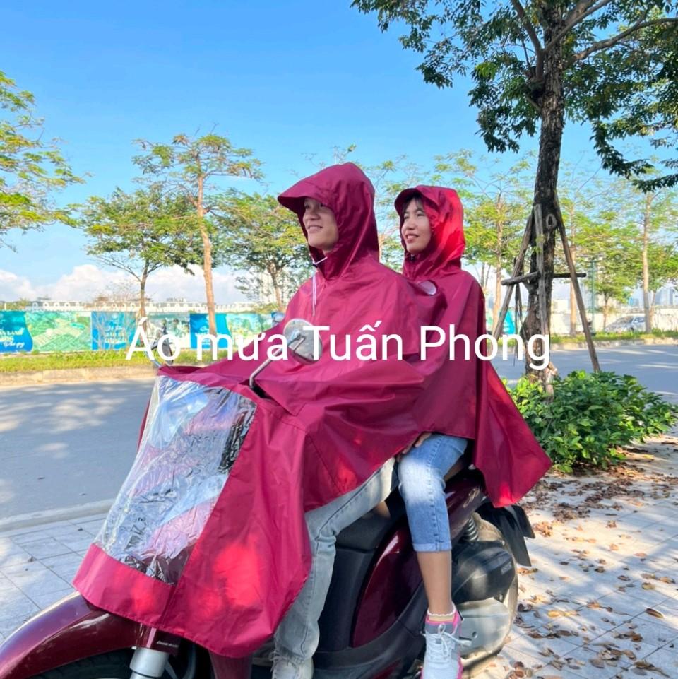 Áo mưa cánh dơi 2 đầu (81-2G) có kính chất liệu vải dù vân tổ ong cao cấp chống thấm mưa tốt (Tuấn Phong)