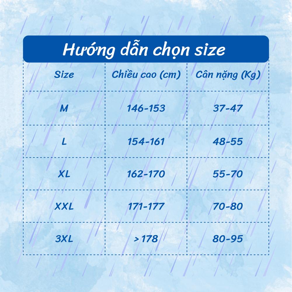Bộ áo mưa 1 lớp 61B chống thấm tốt phản quang sau lưng cực sáng ( Vải dù cao cấp ) Tuấn Phong