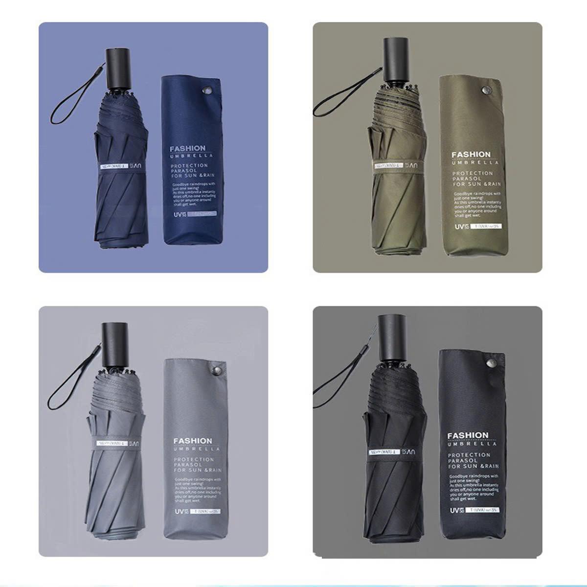 Ô Dù Che Mưa Che Nắng 10 Nan Xương Gấp Gọn 3 Đoạn Mở Tự Động Chất Liệu Vải Dù Chống Tia UV Tán Rộng TP1380