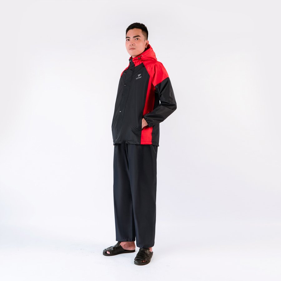 Bộ áo mưa 68A 2 lớp siêu nhẹ đi mưa và chống rét phản quang sau lưng cực sáng phong cách thời trang trẻ trung năng động, chống thấm mưa tốt ( Tuấn Phong)