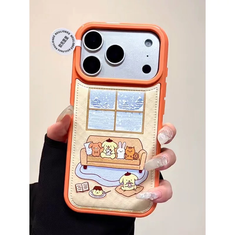 Ốp lưng Pompompurin mùa đông_O103 (Tất cả các dòng Iphone)