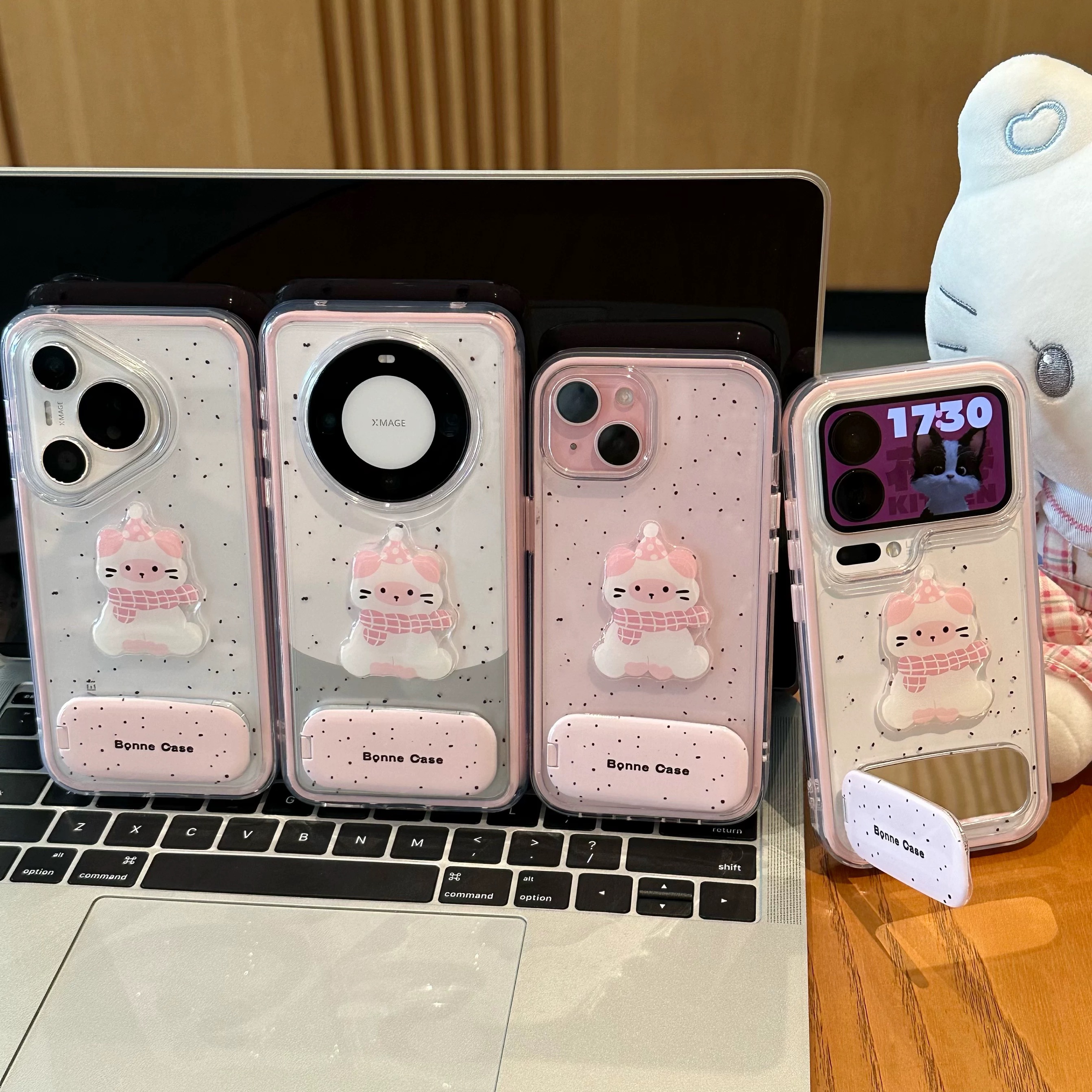Ốp lưng Heo hồng dễ thương kèm gương_O76 (Iphone, Huawei, Honor, OPPO, Vivo, Xiaomi & Redmi)