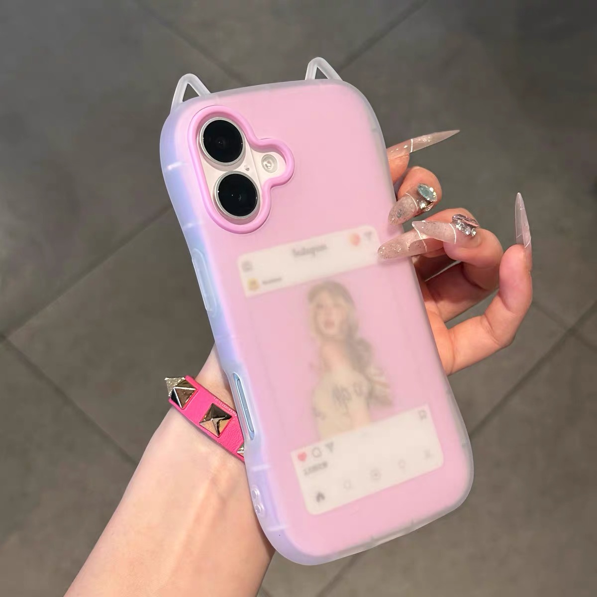 Ốp điện thoại in ảnh, khung viền màu pastel_O170 (Tất cả các dòng Iphone)