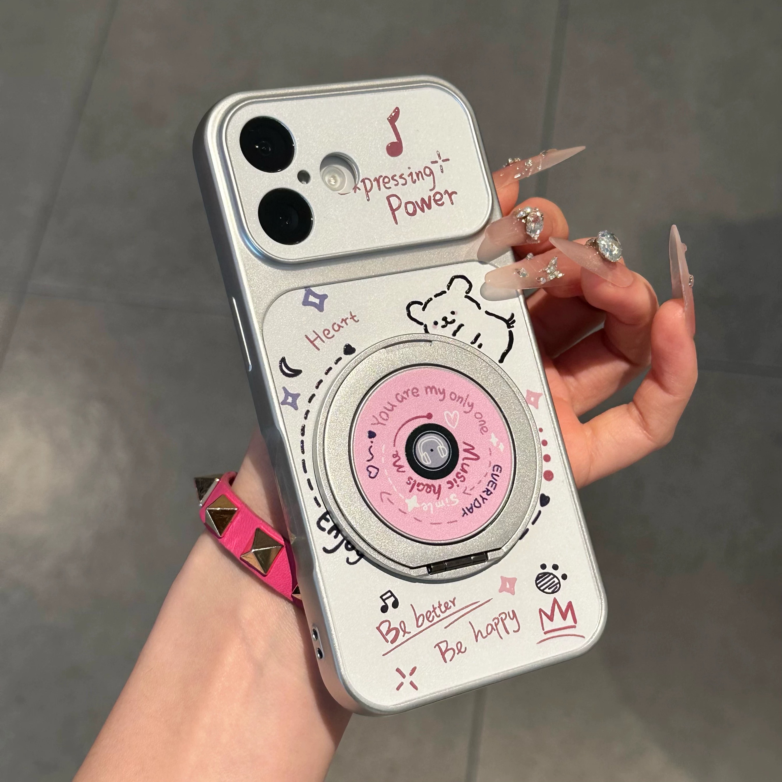 Ốp lưng Cinnamoroll giá đỡ điện thoại_O69 (Iphone, Huawei, Honor, OPPO, Vivo, Xiaomi & Redmi)