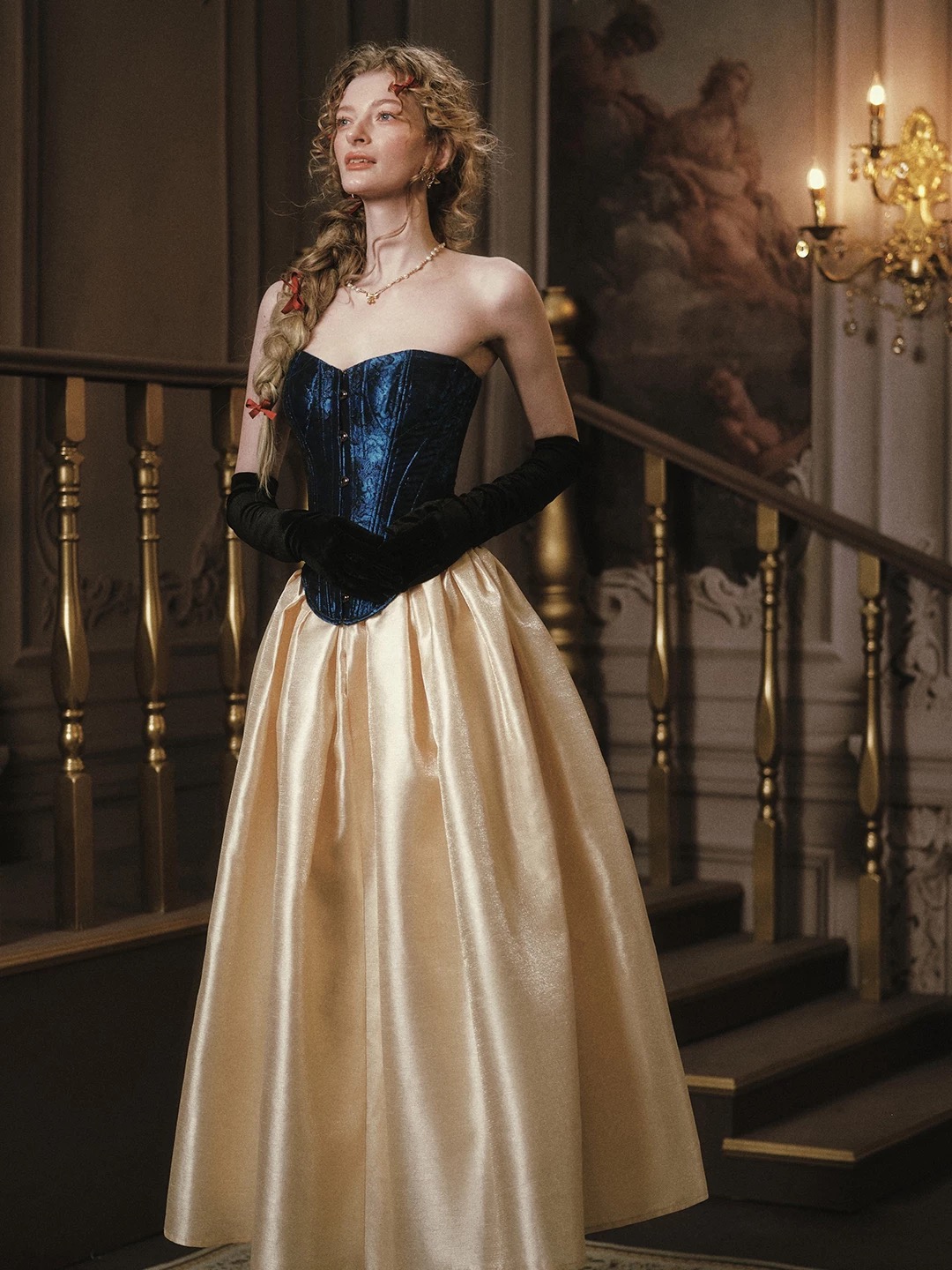 LaceMade váy corset dáng dài thanh lịch sang trọng_V25