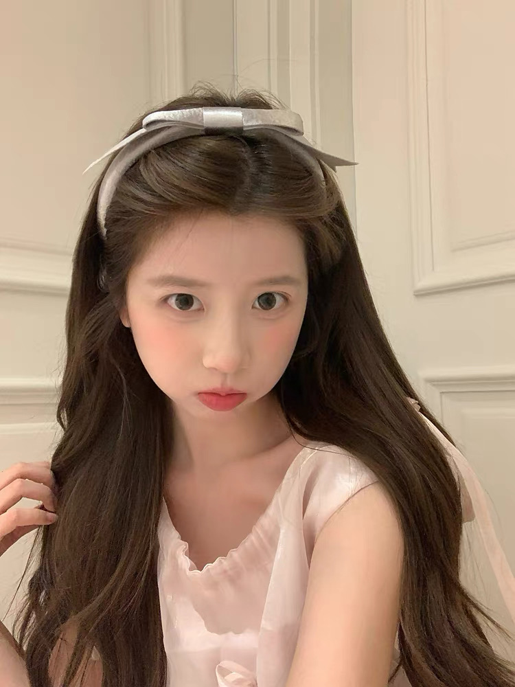Băng đô cài tóc đính nơ satin_L04