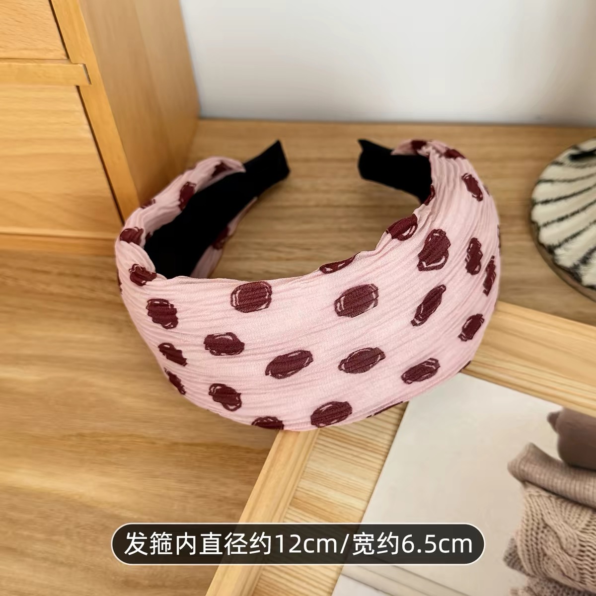 Băng đô bản rộng chấm bi retro_L19