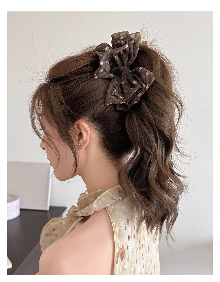 Kẹp tóc nơ hoa nhí vintage_T32