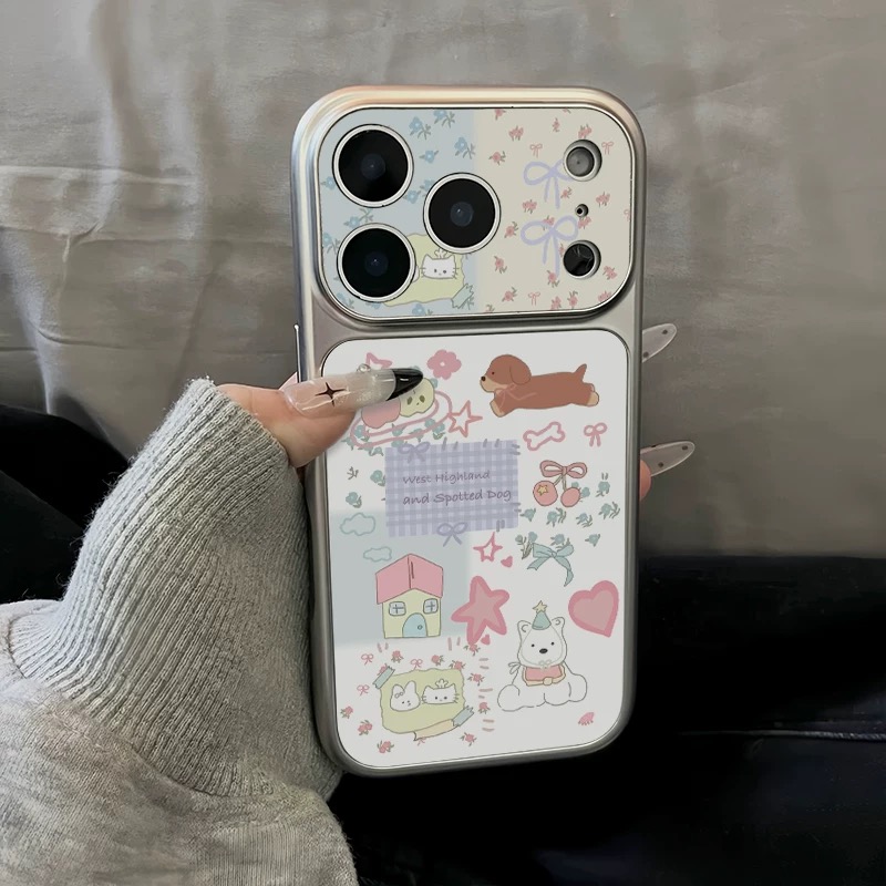 Ốp lưng cún trắng ngôi nhà pastel_O89 (Iphone, Huawei, Honor, OPPO, Vivo, Xiaomi & Redmi)