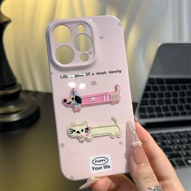 Ốp lưng chó mèo dễ thương kèm gương_O07 (Iphone, Huawei, Honor, OPPO, Vivo, Xiaomi & Redmi)