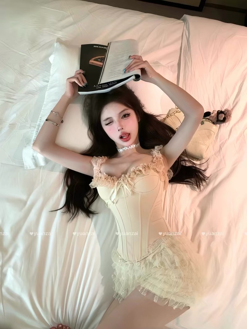 Corset ren quần tầng_Q02