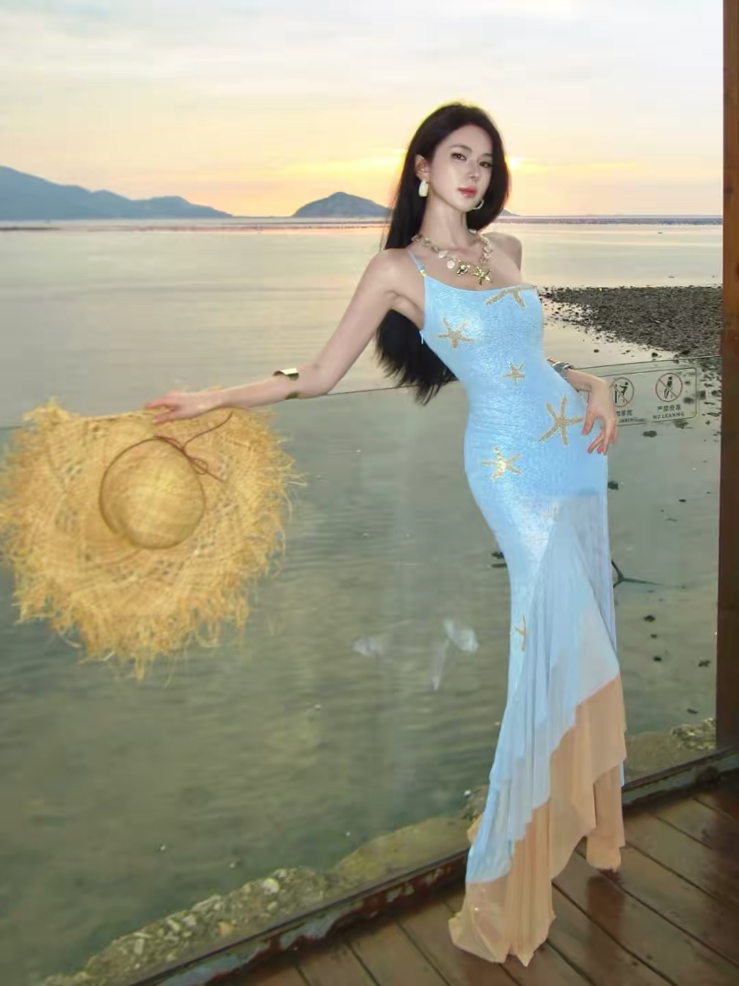 Váy hai dây họa tiết sao biển_Y117