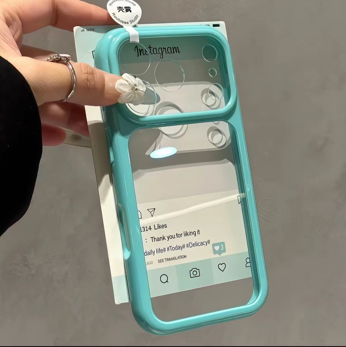 Ốp lưng điện thoại khung viền trong suốt_O196 (Tất cả các dòng Iphone)