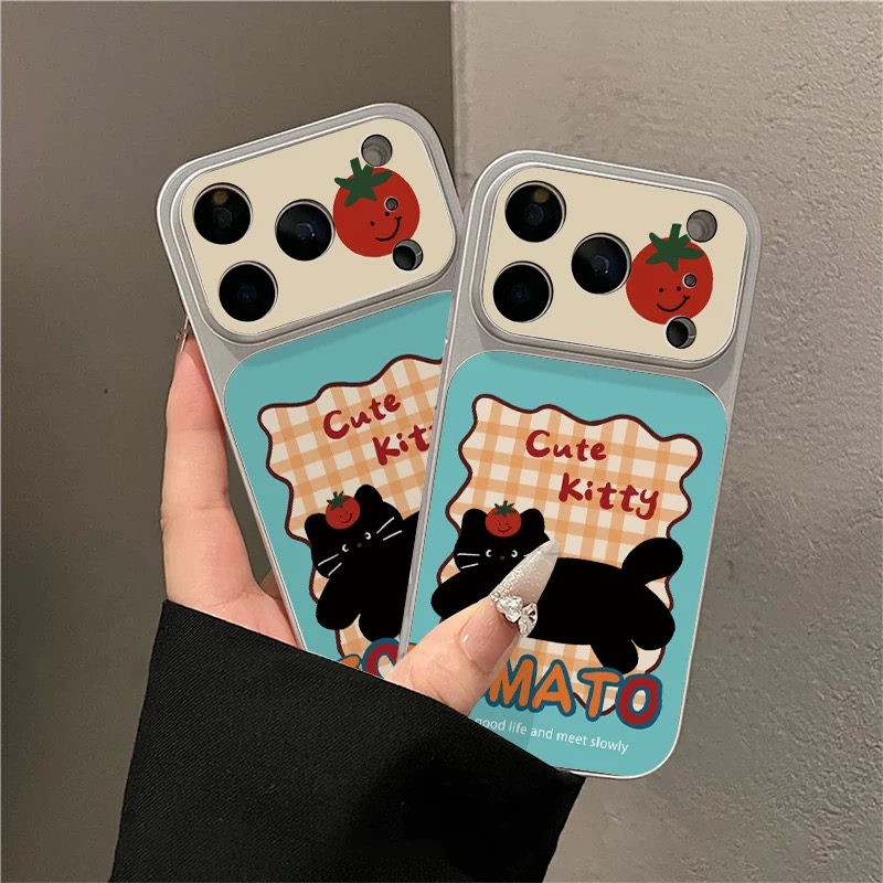 Ốp lưng mèo đen cà chua_O91 (Iphone, Huawei, Honor, OPPO, Vivo, Xiaomi & Redmi)
