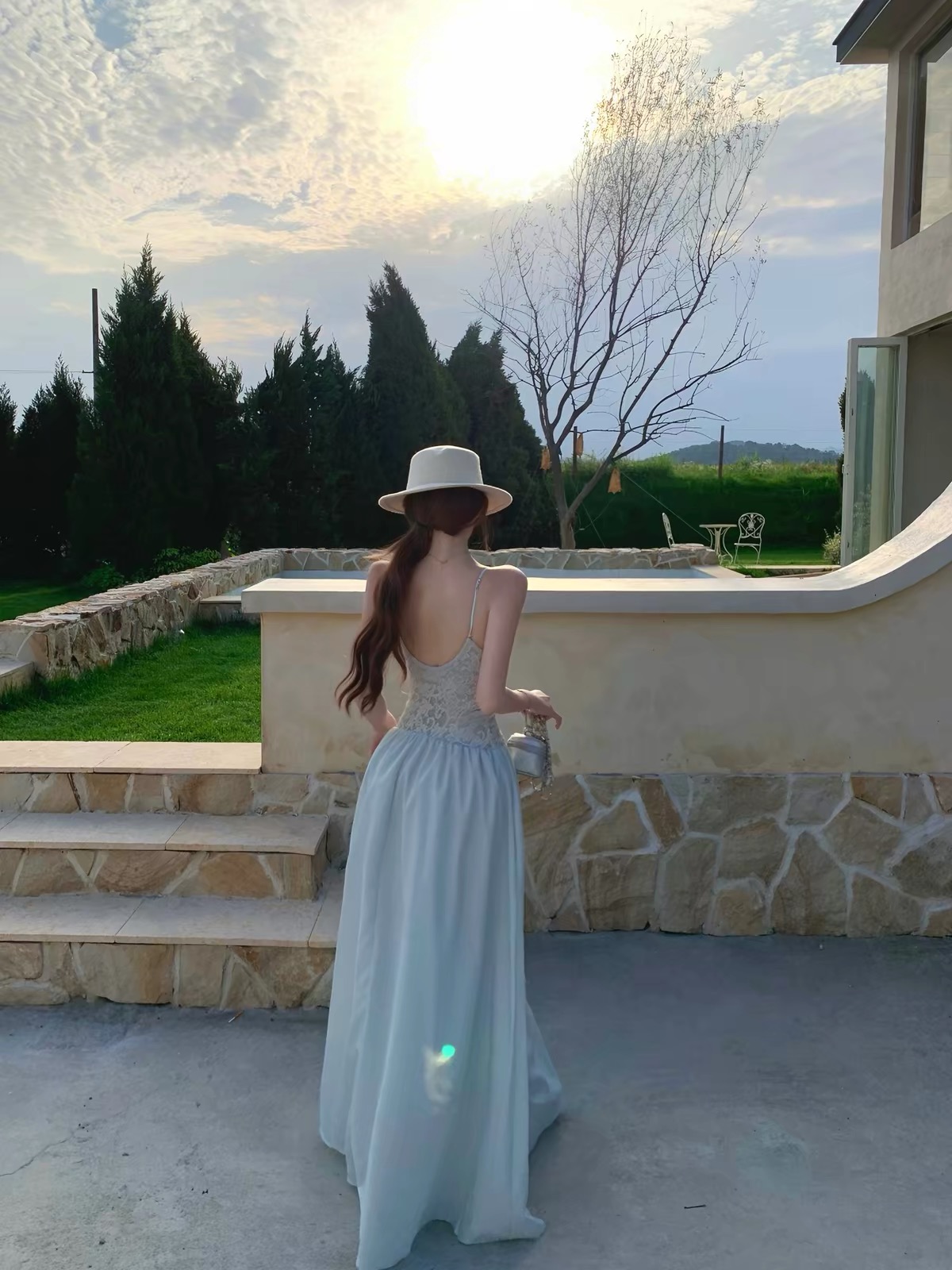 Váy ren hai dây cổ V_Y78