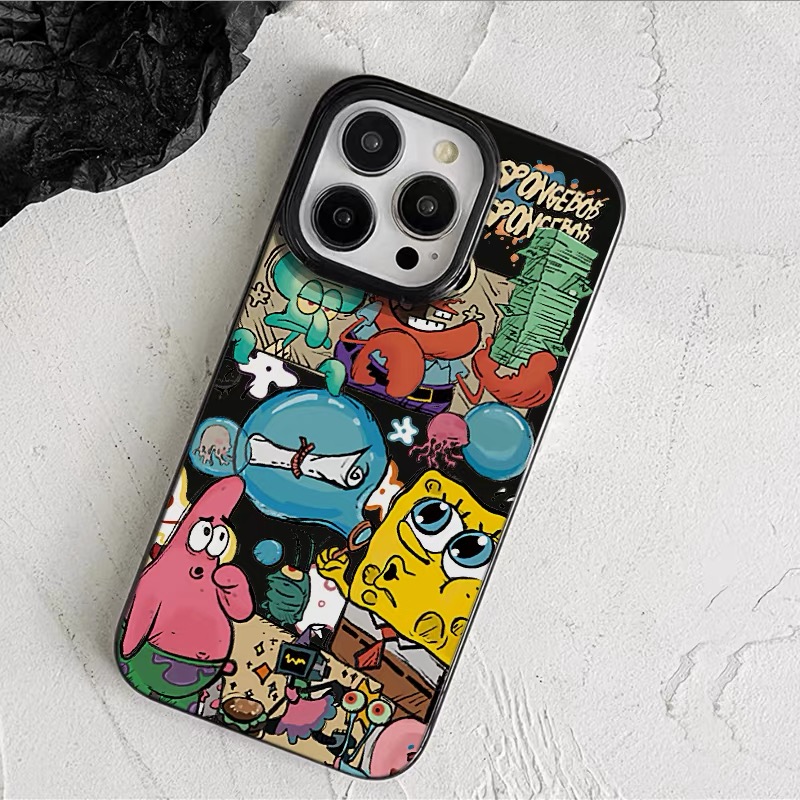 Ốp lưng SpongeBob và Patrick họa tiết_O211 (Tất cả các dòng Iphone)