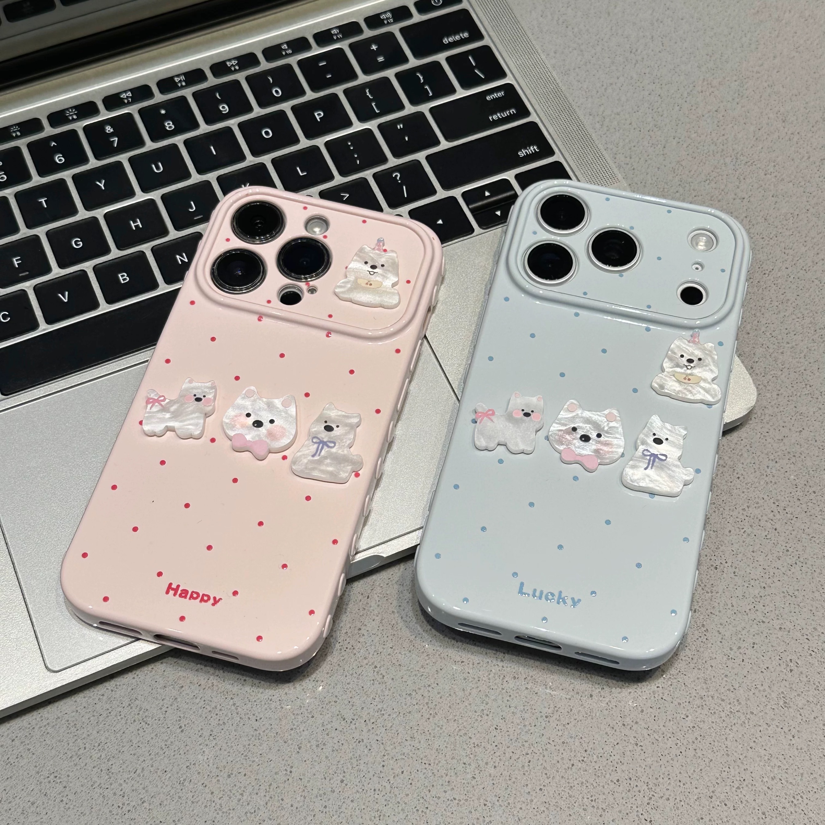Ốp lưng chấm bi mèo xà cừ_O53 (Tất cả các dòng Iphone)
