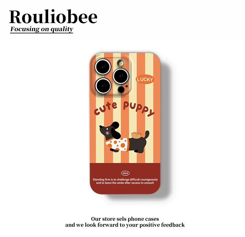 Ốp lưng cún sọc pastel dễ thương_O13 (Iphone, Huawei, Honor, OPPO, Vivo, Xiaomi & Redmi)
