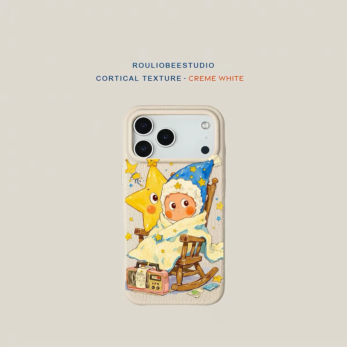 Ốp lưng em bé ngồi ghế gỗ dễ thương_O198 (Iphone, Huawei, Honor, OPPO, Vivo, Xiaomi & Redmi)