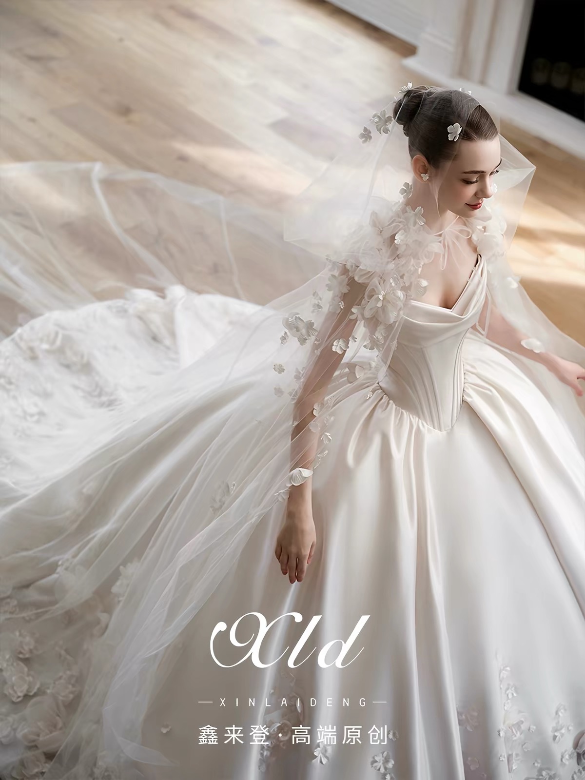 Váy cưới công chúa hoa thanh lịch_I136
