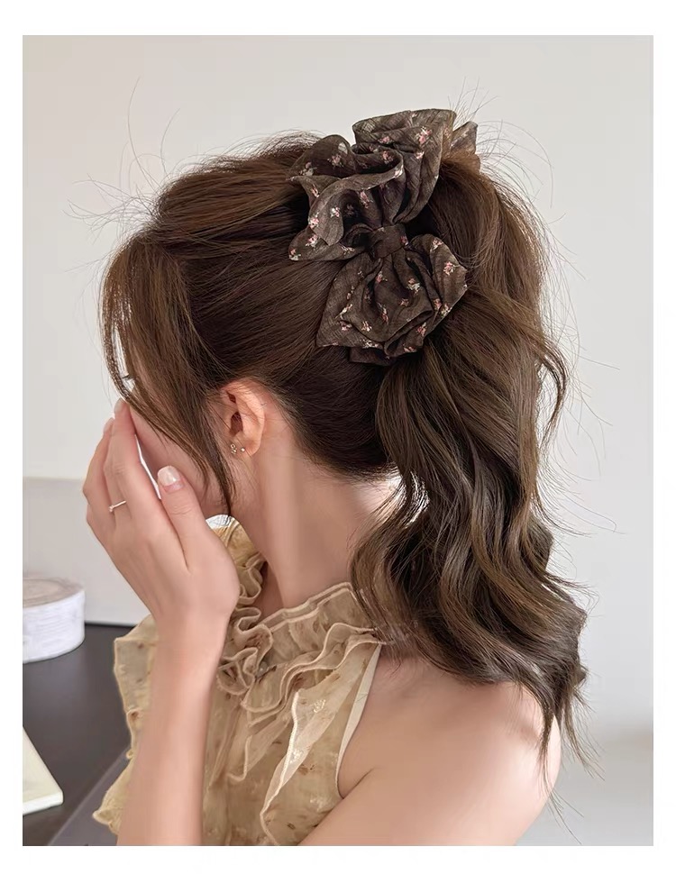 Kẹp tóc nơ hoa nhí vintage_T32