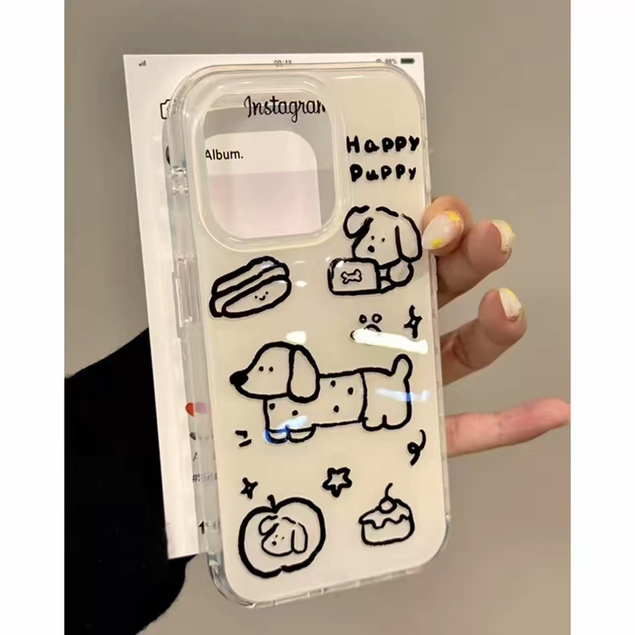 Ốp lưng cún lạp xưởng dễ thương_O45 (Iphone, Huawei, Honor, OPPO, Vivo, Xiaomi & Redmi)