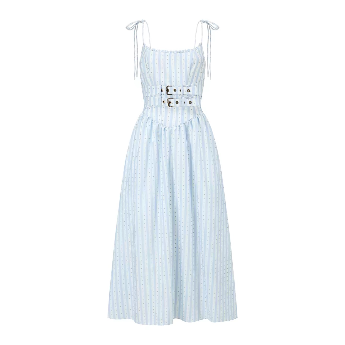 LaceMade váy hai dây cổ vuông dáng xòe_Y104