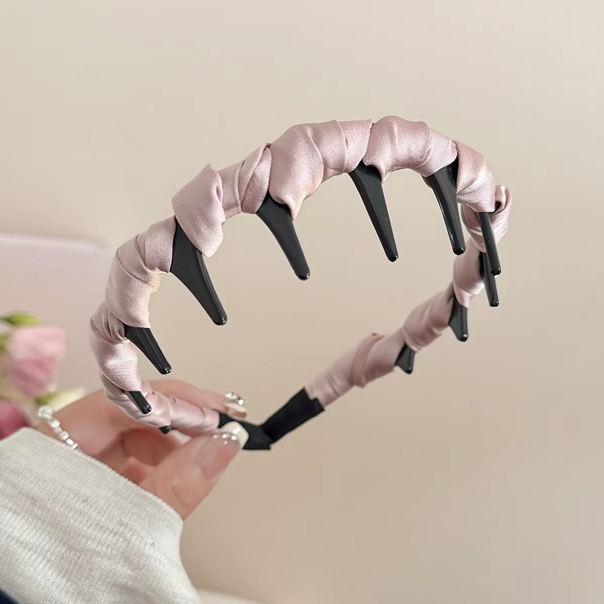 Băng đô cài tóc vải xoắn nữ tính_L13