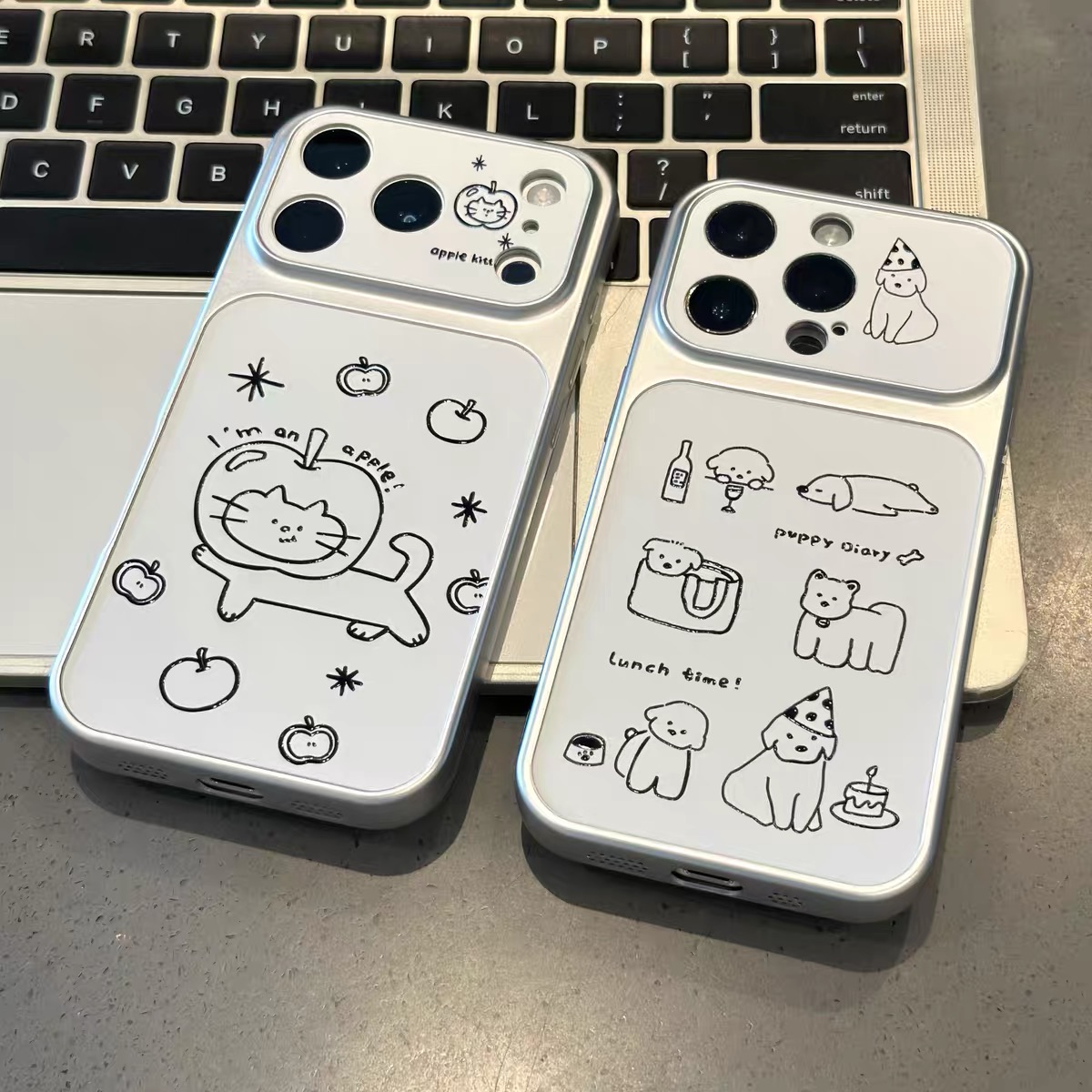 Ốp lưng mèo cún doodle dễ thương_O224 (Iphone, Huawei, Honor, OPPO, Vivo, Xiaomi & Redmi)