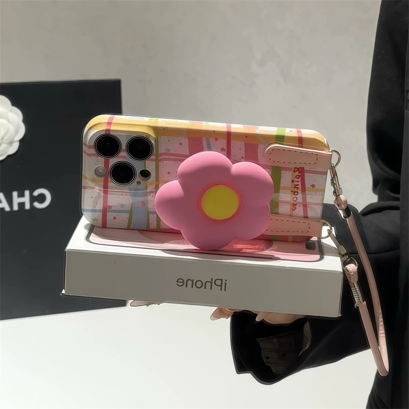 Ốp lưng hoa cúc pastel dây đeo_O112 (Iphone, Huawei, Honor, OPPO, Vivo, Xiaomi & Redmi)