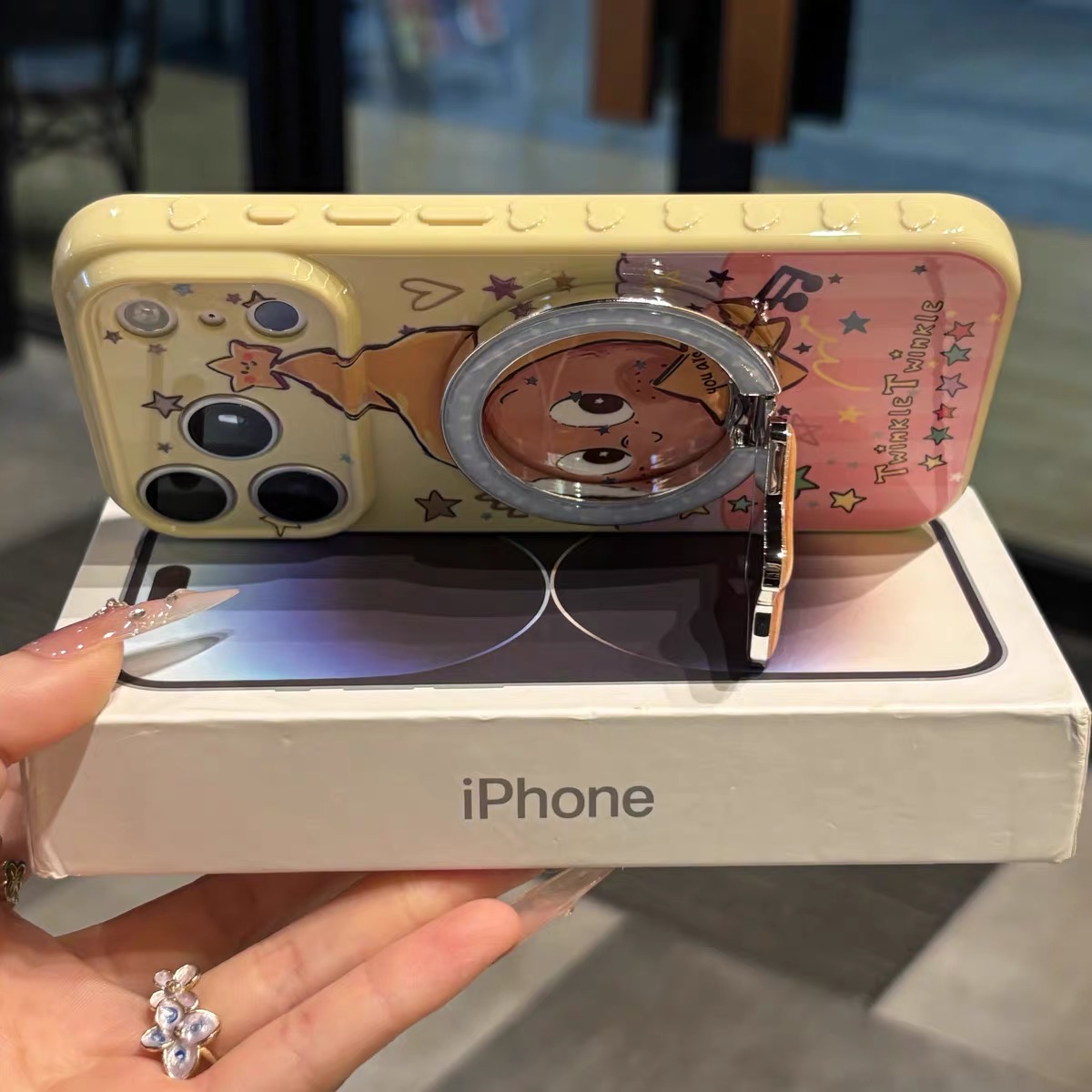 Ốp lưng Twinkle Twinkle ngôi sao hoạt hình kèm giá đỡ điện thoại_O175 (Iphone, Huawei, Honor, OPPO, Vivo, Xiaomi & Redmi)