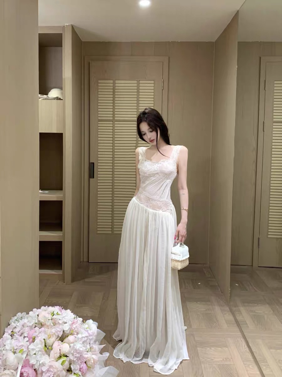 Váy hở lưng phối ren_Y42