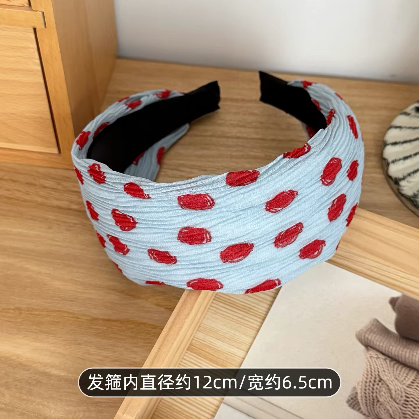 Băng đô bản rộng chấm bi retro_L19
