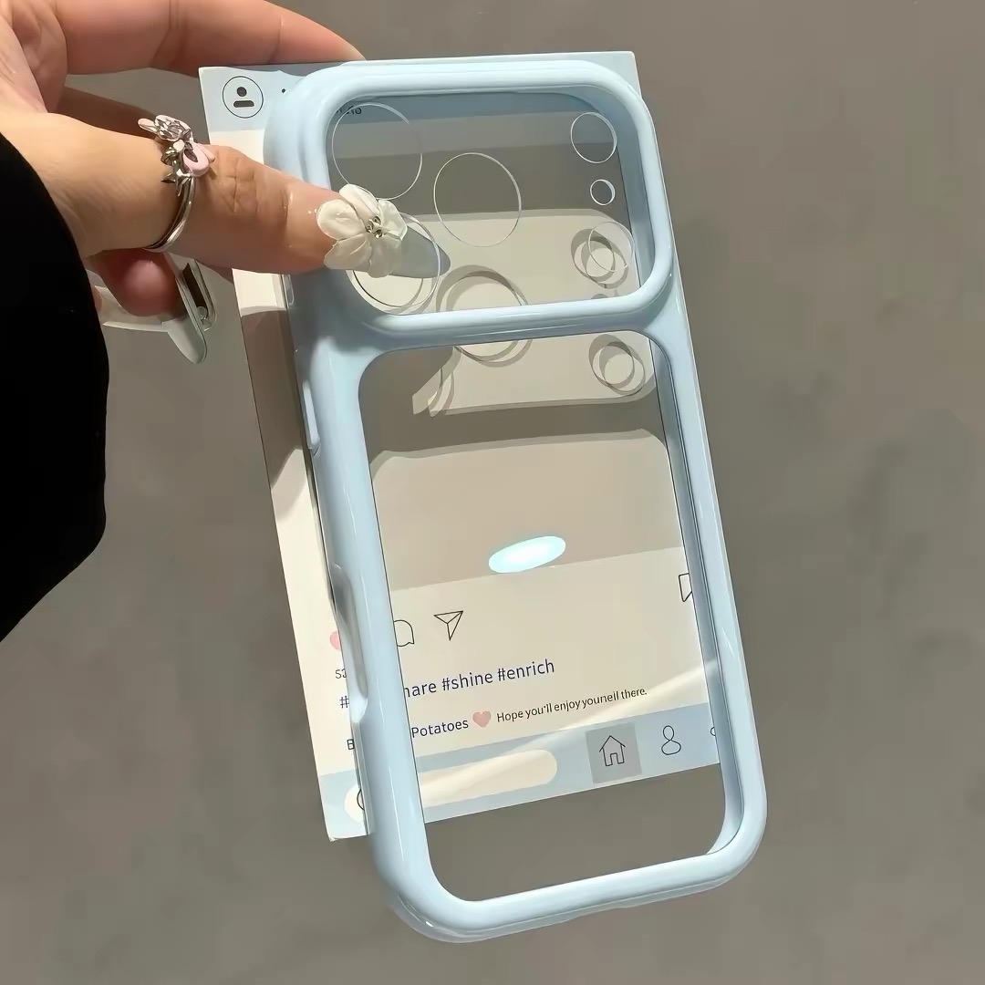Ốp lưng điện thoại khung viền trong suốt_O196 (Tất cả các dòng Iphone)