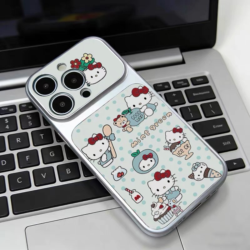 Ốp lưng Hello Kitty xanh chấm bi_O181 (Iphone, Huawei, Honor, OPPO, Vivo, Xiaomi & Redmi)