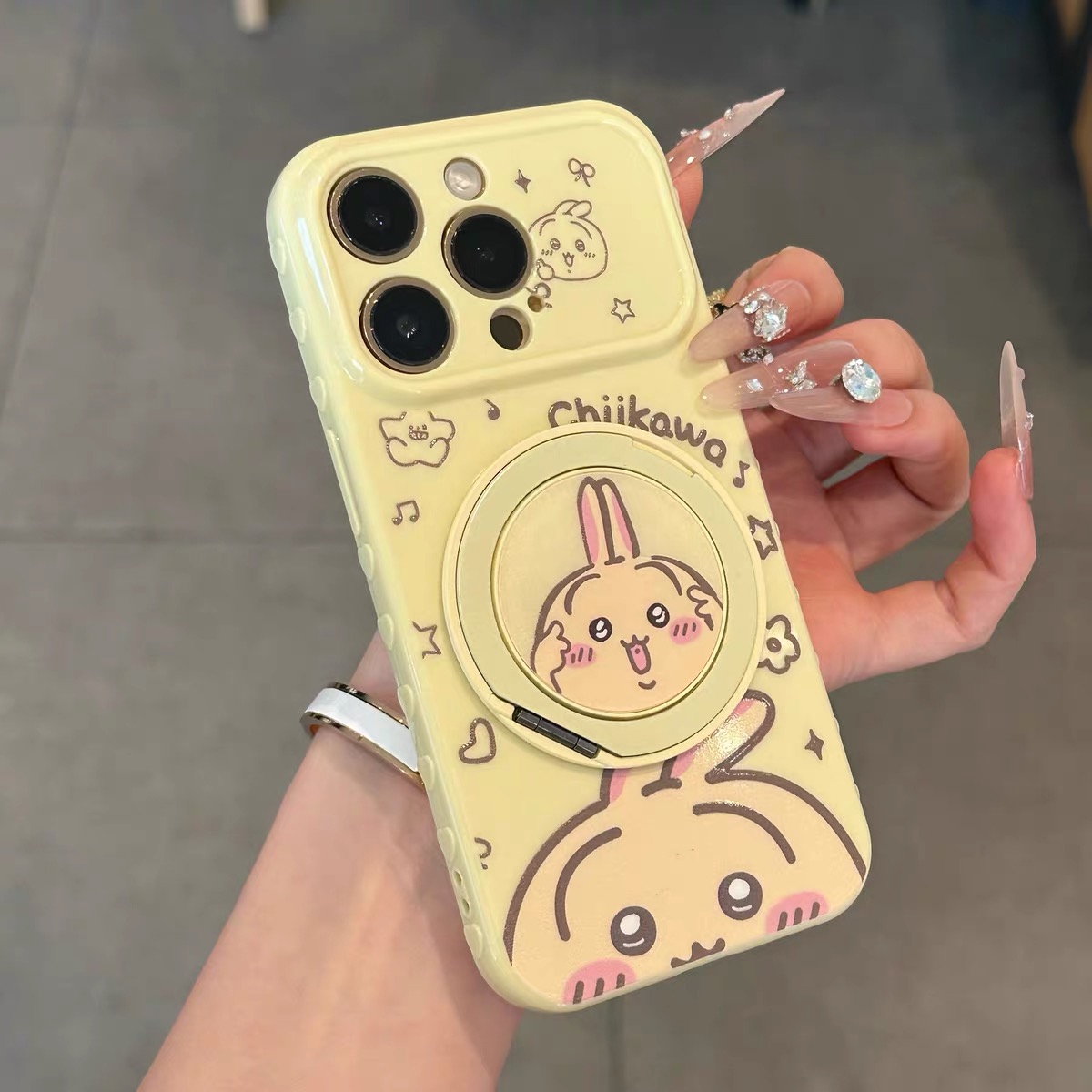 Ốp lưng Chikawa dễ thương kèm giá đỡ điện thoại_O157 (Iphone, Huawei, Honor, OPPO, Vivo, Xiaomi & Redmi)