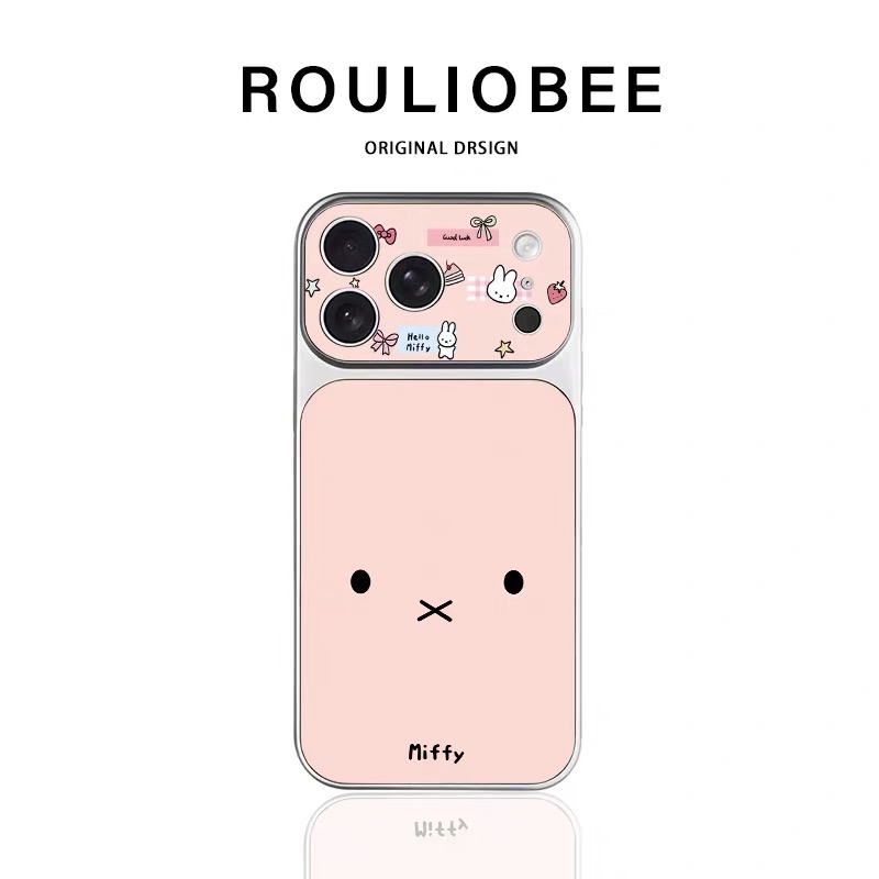 Ốp lưng Miffy họa tiết thỏ hồng_O142 (Iphone, Huawei, Honor, OPPO, Vivo, Xiaomi & Redmi)