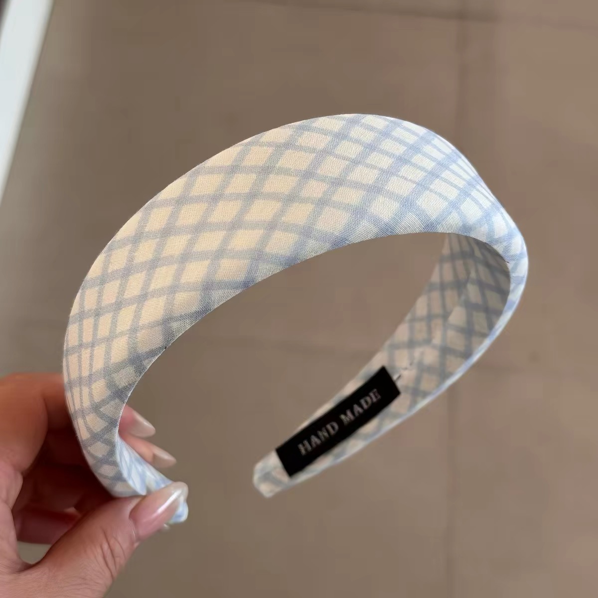 Băng đô bản rộng họa tiết caro, chấm hoa_L17