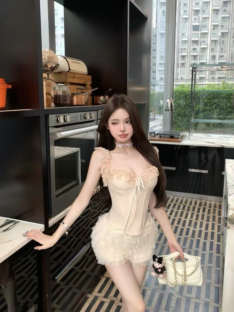Corset ren quần tầng_Q02