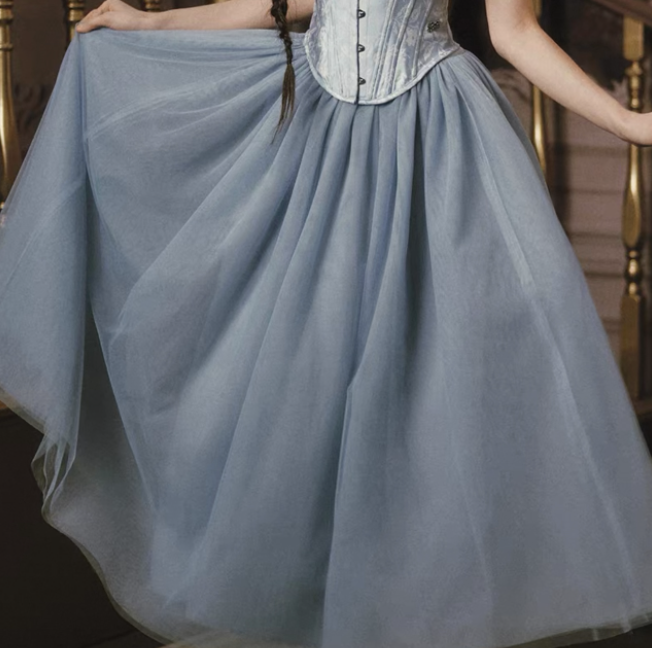 LaceMade váy corset ren xanh pastel công chúa vintage_V26
