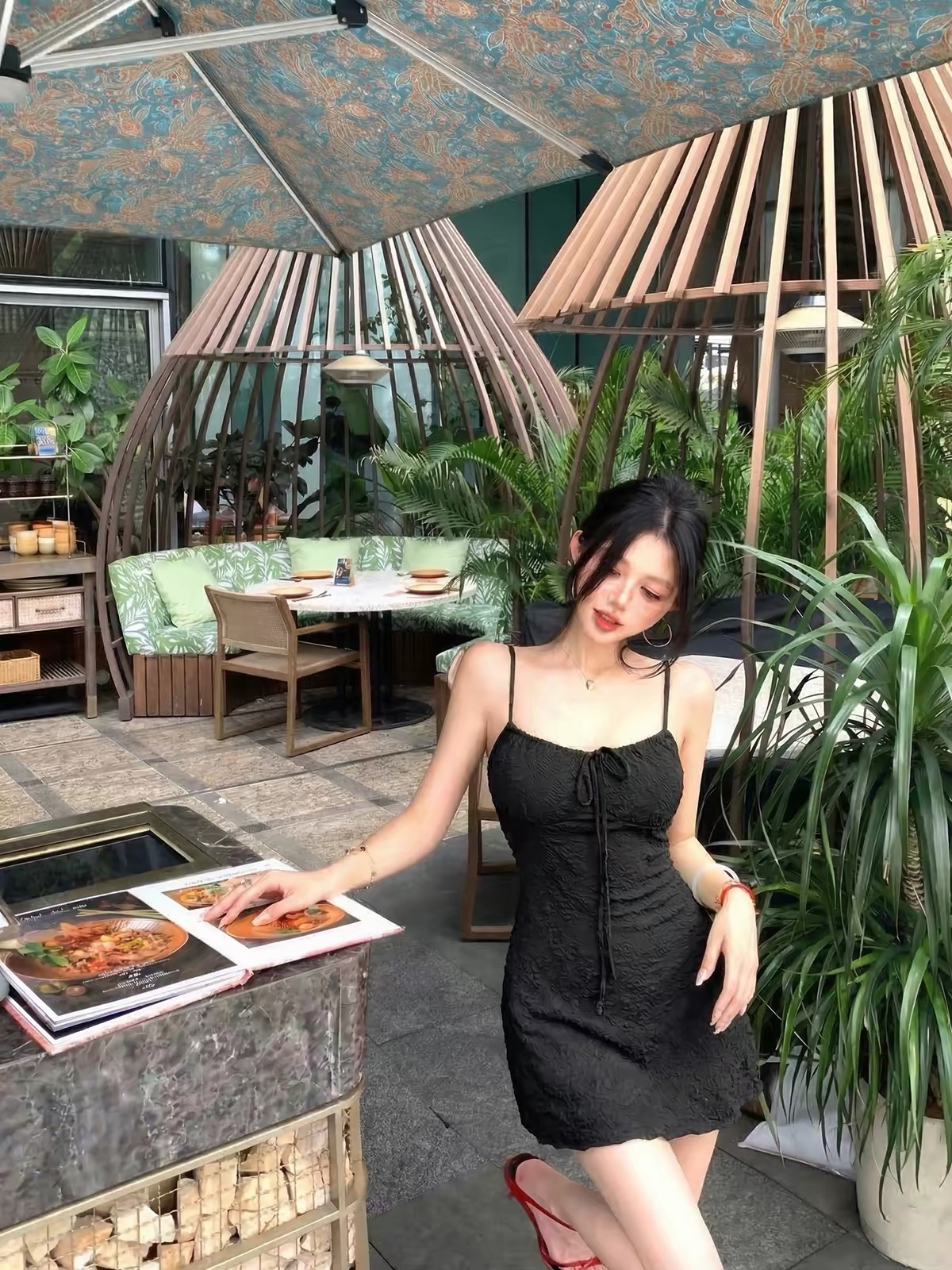 Váy hai dây nhún ngực rút dây_Y68