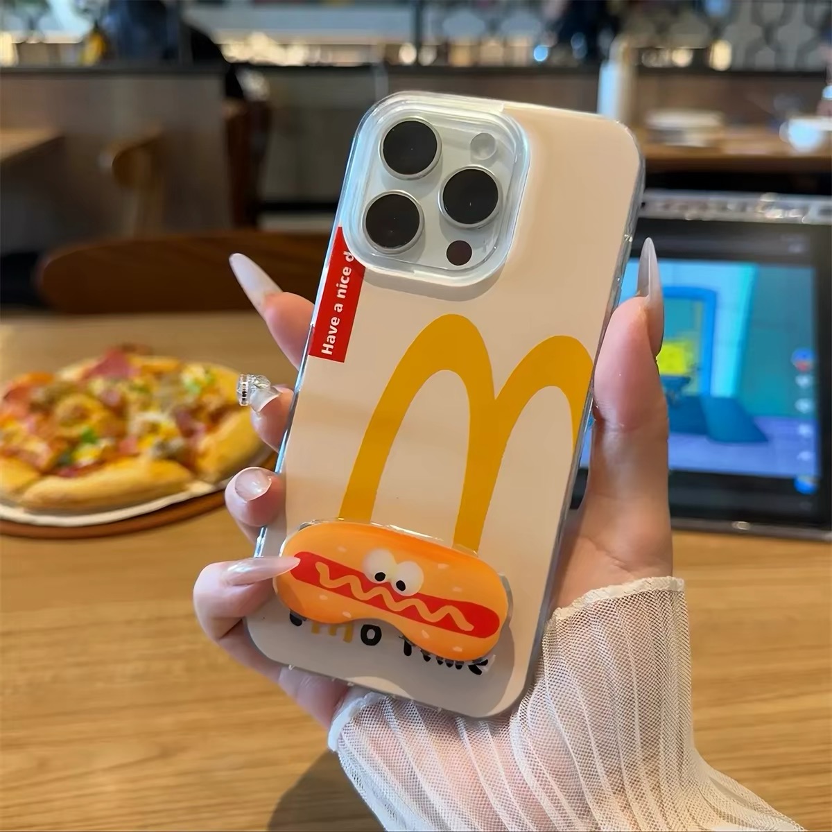 Ốp lưng McDonald’s burger dễ thương kèm giá đỡ điện thoại_O230 (Iphone, Huawei, Honor, OPPO, Vivo, Xiaomi & Redmi)