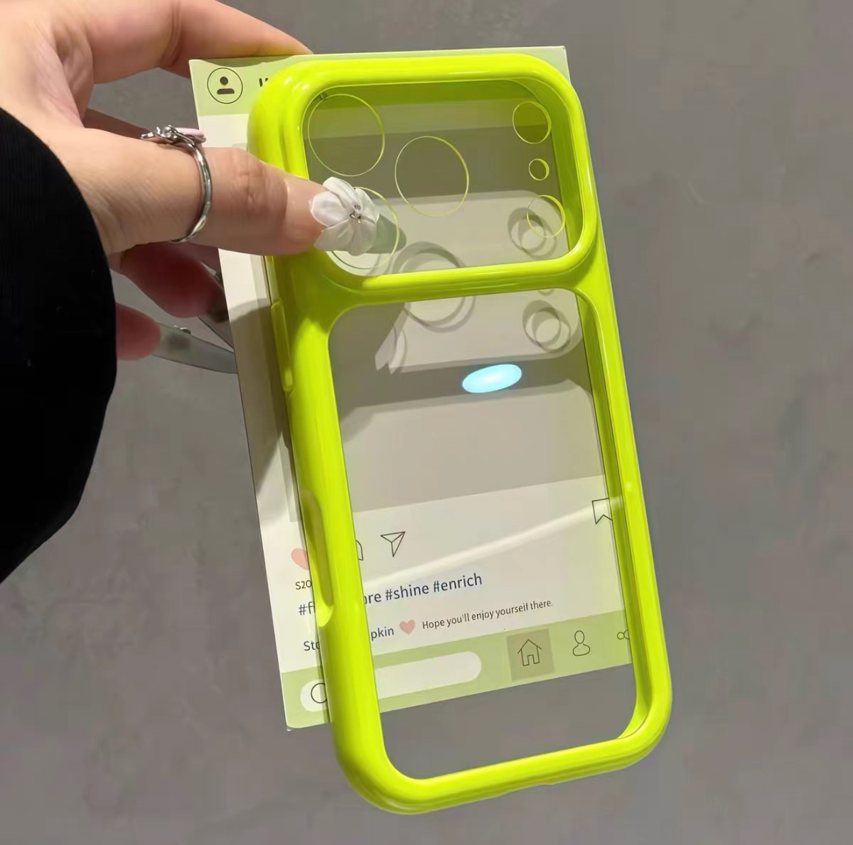 Ốp lưng điện thoại khung viền trong suốt_O196 (Tất cả các dòng Iphone)