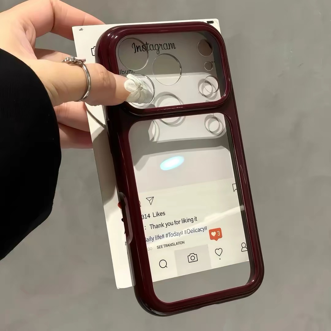 Ốp lưng điện thoại khung viền trong suốt_O196 (Tất cả các dòng Iphone)