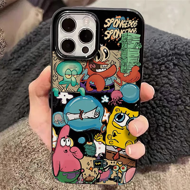 Ốp lưng SpongeBob và Patrick họa tiết_O211 (Tất cả các dòng Iphone)