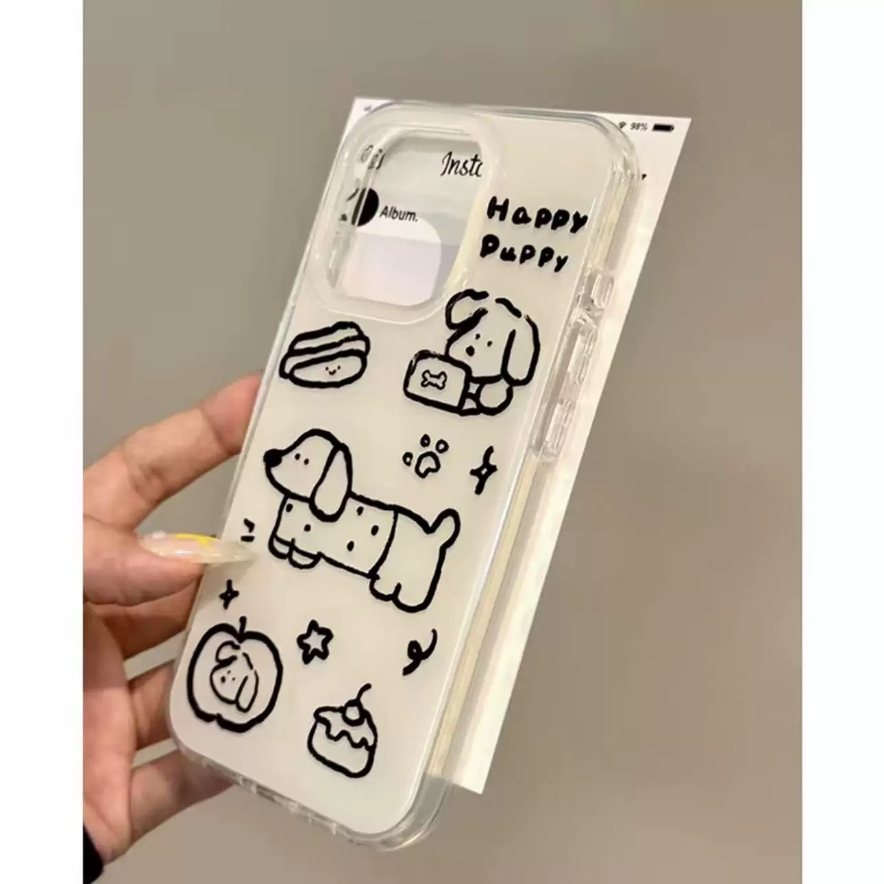 Ốp lưng cún lạp xưởng dễ thương_O45 (Iphone, Huawei, Honor, OPPO, Vivo, Xiaomi & Redmi)