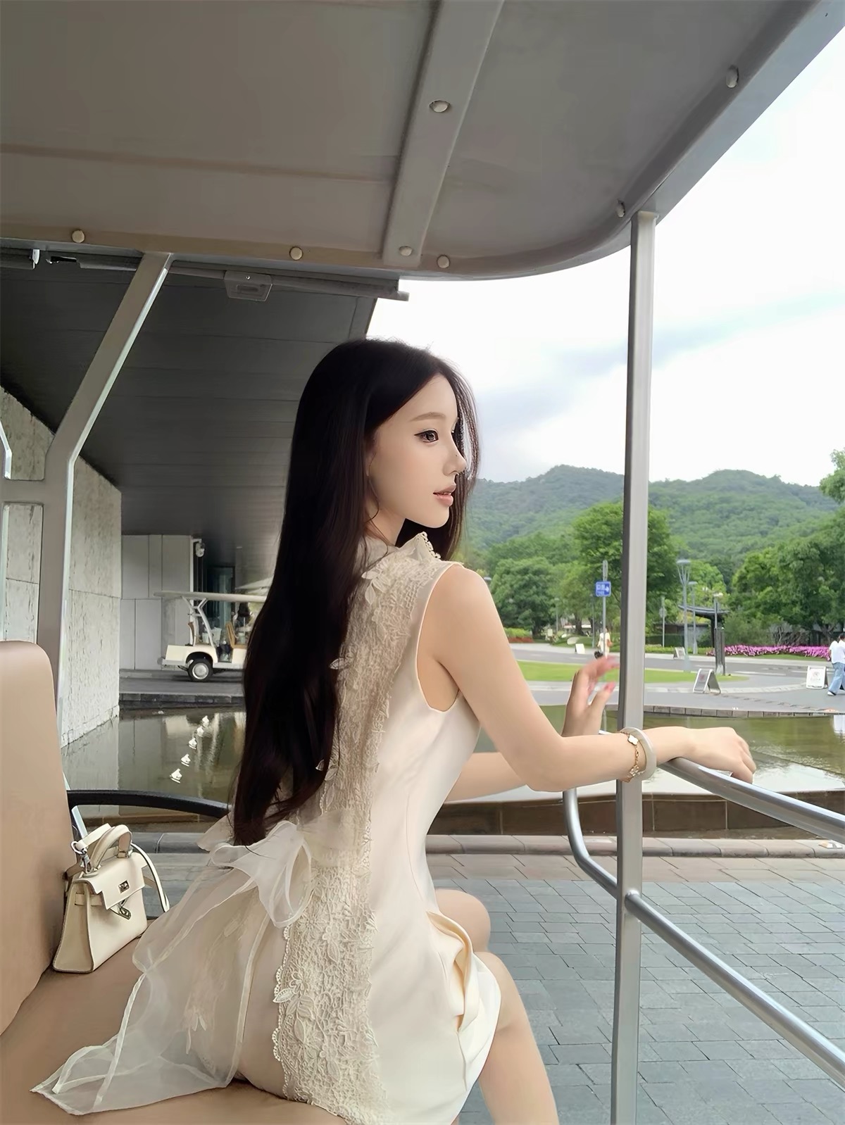 Váy chữ A cổ tròn nữ tính_Y85